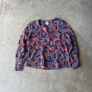 Nic + Zoe Floral y2k blouse top Womens size M